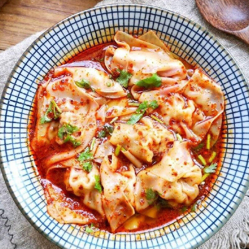 Wontons in Chili Oil(10) (spicy)