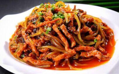Shredded Pork with Spicy Sour Garlic Sauce (spicy)