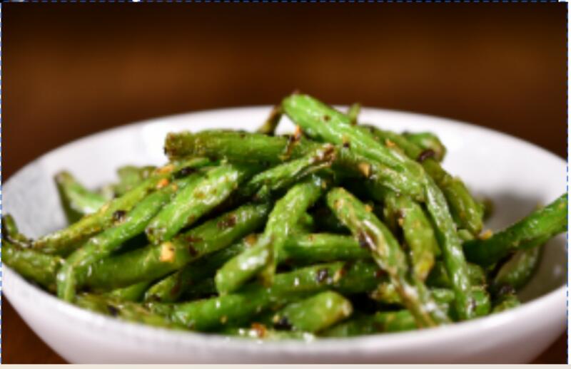 Dry-Fried Green Beans (Spicy)