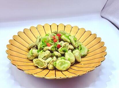Fava Beans with Scallion Oil